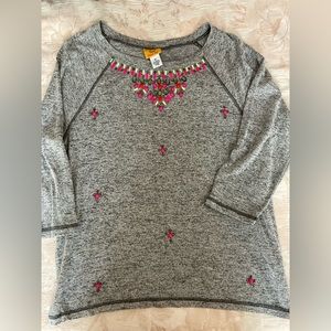 3/4 Sleeve Embellished Shirt